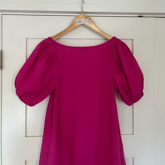 INC International Concepts Puff-Sleeved High Low Pink Dress - Picture 6 of 11